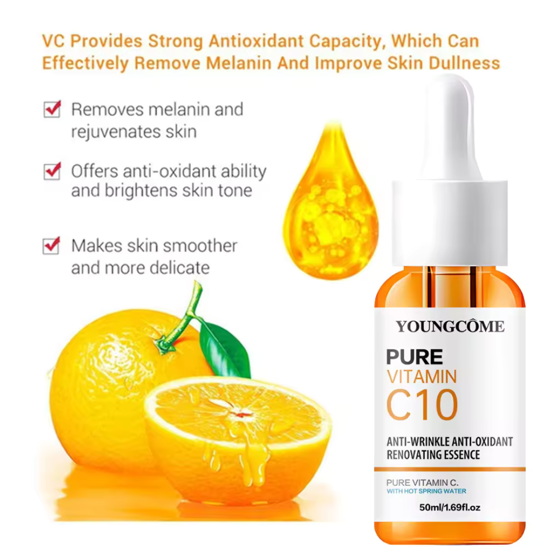 Vitamin C & Hyaluronic Acid Serum – Brightening Essence for Glowing, Hydrated Skin