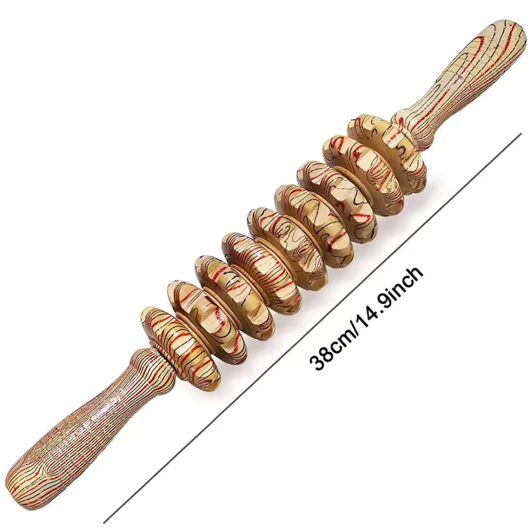 Wooden Anti-Cellulite Massage Roller
