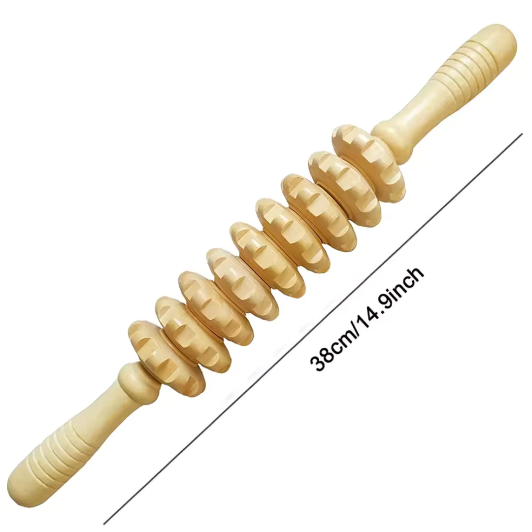 Wooden Anti-Cellulite Massage Roller