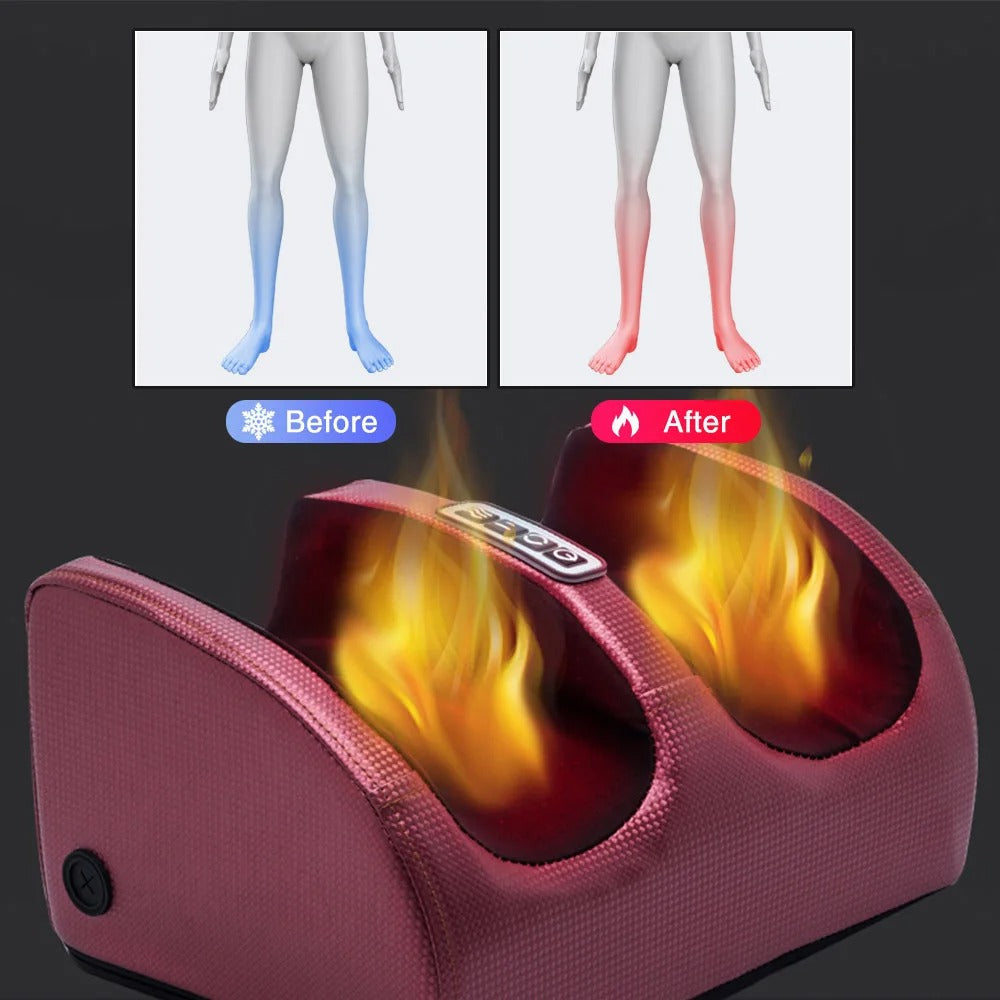 Electric Foot Massager | Deep Kneading, Heat & Pain Relief Therapy