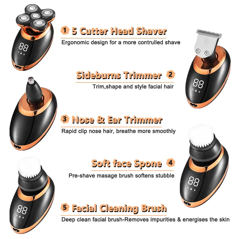 5 in 1 Shaver - Beard-Head and Body