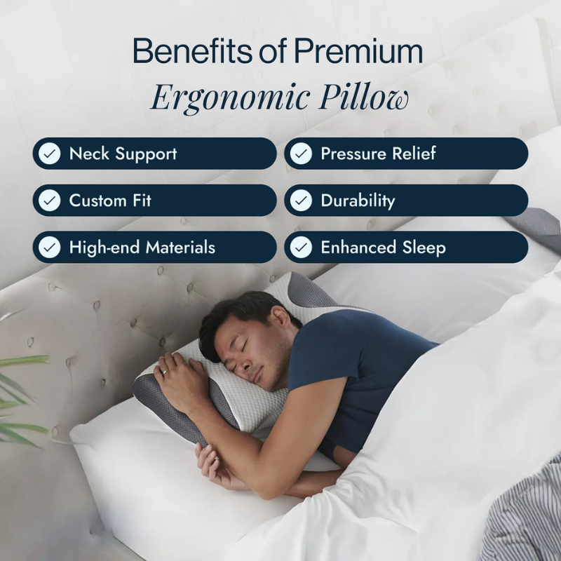 Memory Foam Pillow – Neck Comfort & Ergonomic Support