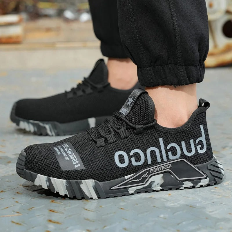 Safety Shoes for Men and Women – Lightweight Steel Toe Work Trainers
