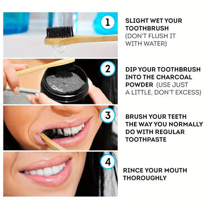 Activated Charcoal Teeth Whitening Cleaning Powder - 60g