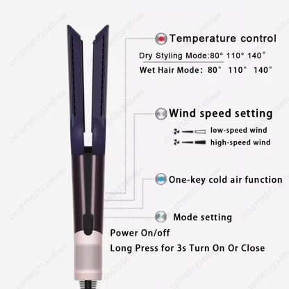 2-in-1 Professional Hair Straightener & Hair Dryer