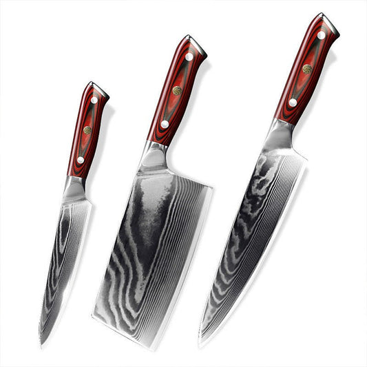 3 Piece Damascus Steel Chef Knife Set