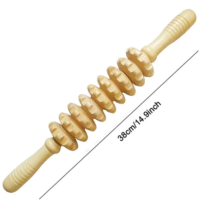 Wooden Anti-Cellulite Massage Roller
