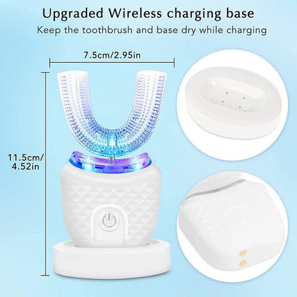 U-Shaped Electric Toothbrush | Automatic 360° Cleaning & LED Light