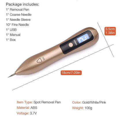 Laser Plasma Pen Skin Tag Remover – 9‑Level Precision
