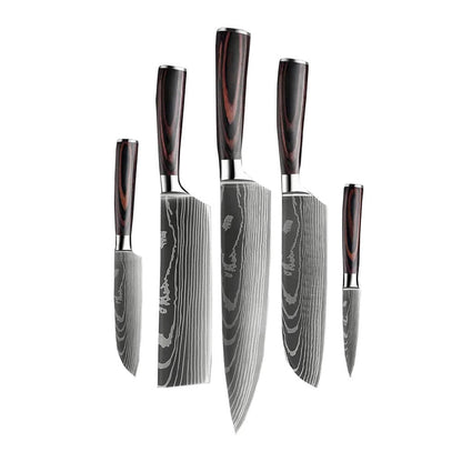 Kitchen Knife Set - Stainless Steel Blades Chef knife Set