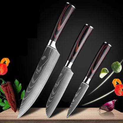 Kitchen Knife Set - Stainless Steel Blades Chef knife Set