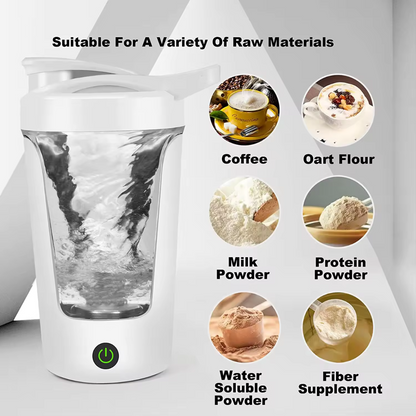 USB-C Electric Protein Shaker Bottle 450ml – Rechargeable Mixer for Shakes & Supplements