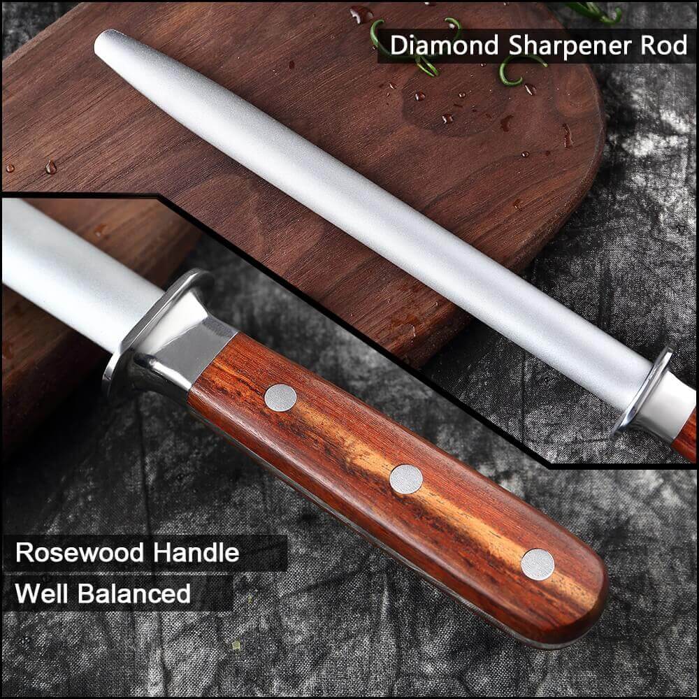 Rosewood Diamond Sharpening Rod