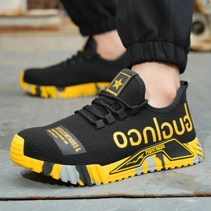 Safety Shoes for Men and Women – Lightweight Steel Toe Work Trainers
